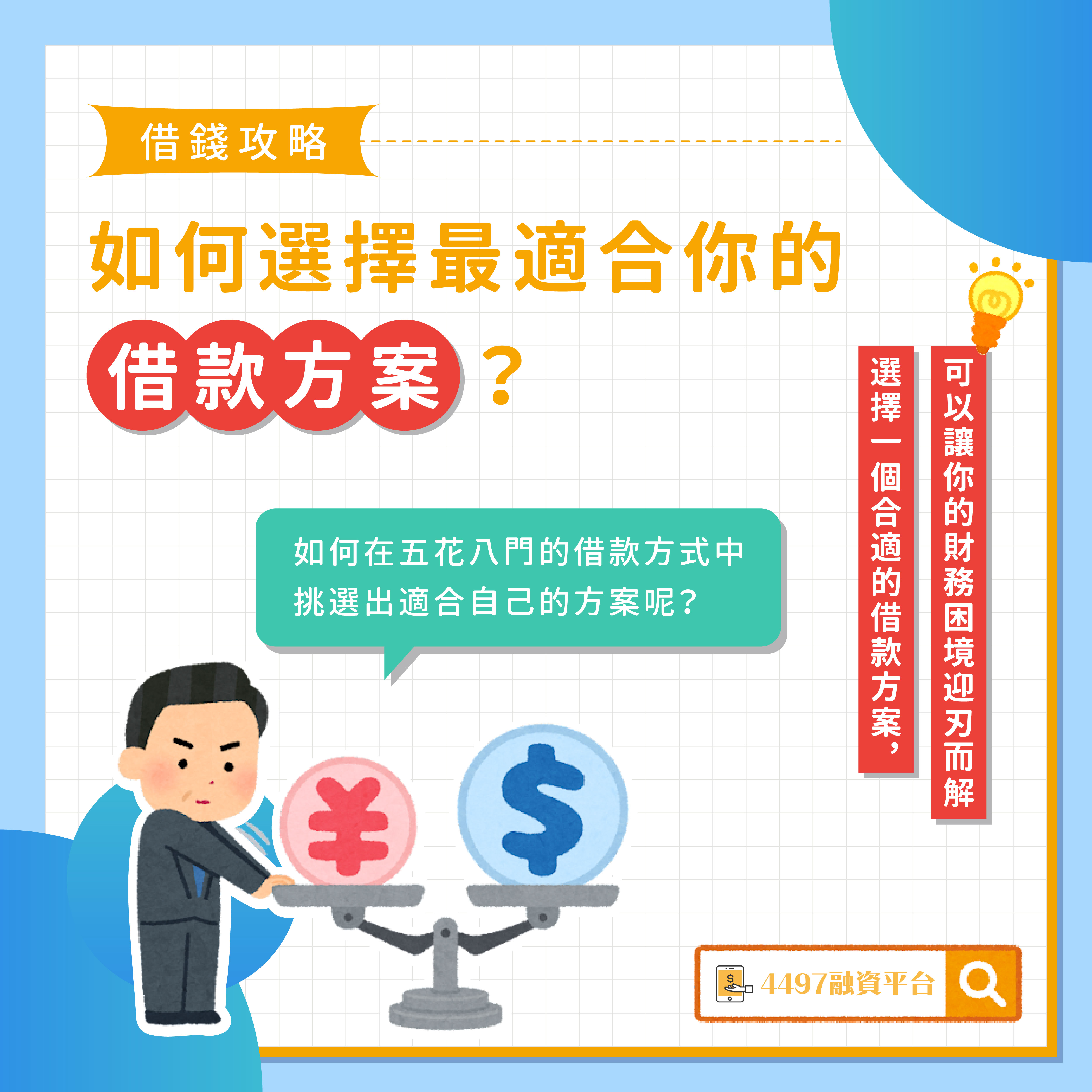 借錢攻略：如何選擇最適合你的借款方案？｜4497借錢網